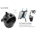 CAPDASE Apple Car Charger Cup Holder PowerCup 2.2 with Tablet Mount, Black, Apple iPad 2, iPad の充電に対応 CAAPIPAD-C301