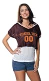 Virginia Tech Hokies Women's Maroon Cropped Top Mesh Jersey