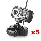 Neewer (5x) 20.0 Mega USB 3 LED Webcam Web Cam Camera PC Laptop+Mic