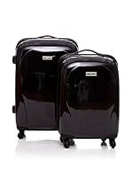 John Travel Set 2 Trolleys Roma (Negro)