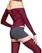 Dance Outfit by KD dance, Matching Ballet Neck Top & Thigh Hi Leg Warmers with Stretch Knit Charcoal / Grey Low Rise Shorts - In Over 20 Colors - Fun & Comfortable Workout, Yoga, Pilates, Fitness & Dancewear - Made In NYC