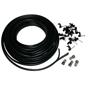 HDinterconnects 15m Black wf65 twin coax Wiring kit for Dish LNB to Sky+ SkyHD Freesat satellite receiver Freesat foxsat HD PVR