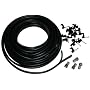 HDinterconnects 15m Black wf65 twin coax Wiring kit for Dish LNB to Sky+ SkyHD Freesat satellite receiver Freesat foxsat HD PVR