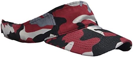 CAMOsport Women's Visor - Velcro Adjustable One Size Red-Black-White-Gray