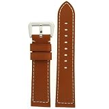 Tan Genuine Leather Watch Band 22mm Mens