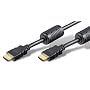 Premium HDMI Kabel 2,0 Meter St.-St., vergoldet, Ferritkerne