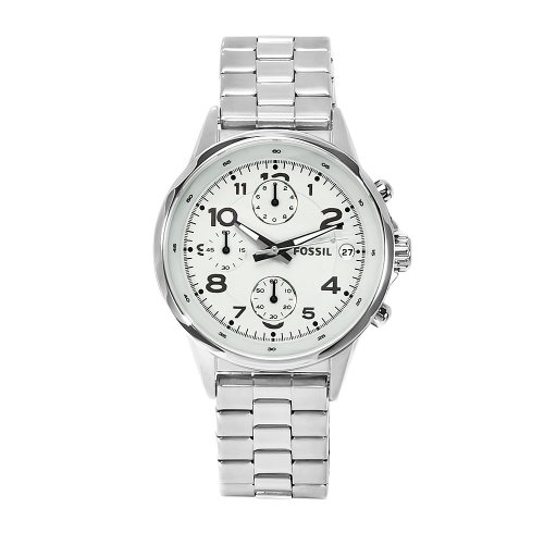 Fossil Women's CH2715 Maddox Stainless Steel White Dial Watch