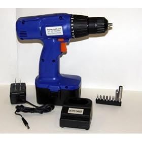 Boston Industrial Cordless Power Drill and Driver Kit with Accessories - 18 Volt