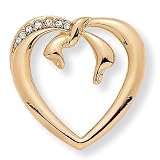 Crystal Heart Pin