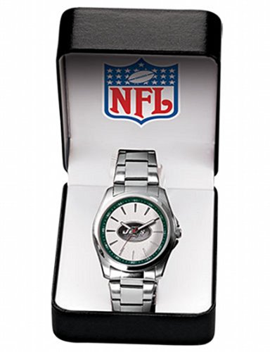 NFL New York Jets Watch Quartz Timepiece Silvertone One Size