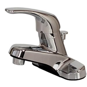 Hardware House 12-1767 1-Handle Non-Metallic Bathroom Faucet with Pop Up, Chrome