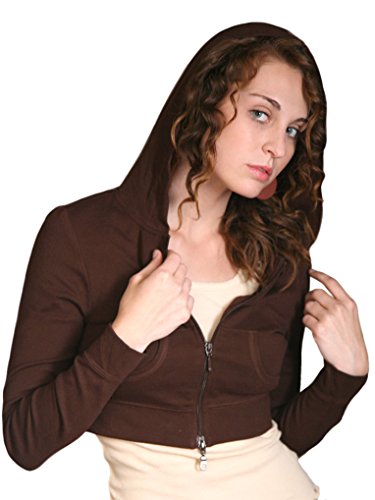 Kavio! Junior Long Sleeve Double Zip Fitted Crop Hoodie