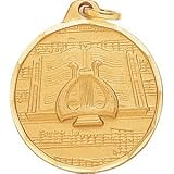 1 1/4 Inch Gold Music Award Medal
