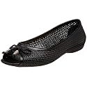 AK Anne Klein Women's Illusion Peep-Toe Flat