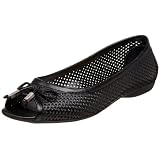 AK Anne Klein Women's Illusion Peep-Toe Flat