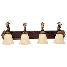 Capital Lighting - 1464GL-276 - 4 Light Vanity Fixture - Bronze with Gold Leaf Finish Rust... by Capital Lighting
