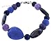 Sterling Silver Amethyst and Lapis Beaded title=