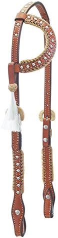 Alamo Saddlery Flat Ear Spanish Lacing Headstall