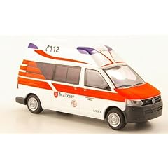 VW T5, Malteser Koblenz, Ambulanz Mobil, Modellauto, Fertigmodell, Rietze 1:87