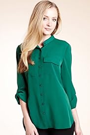 Autograph Twin Breast Pocket Longline Blouse