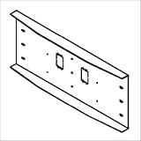 Peerless Triple Stud Wall Plate Mounting Component ( Wall Plate ) for Tv - Steel