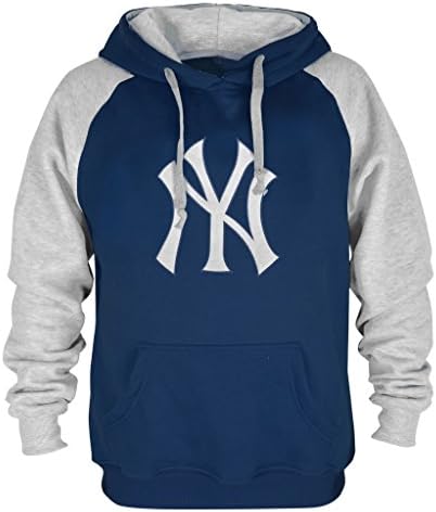 Kanup Mens New York Yankees Athletic Jersey Hoodie - Navy L