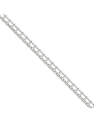18 Inch Sterling Silver 3.75mm Fancy Box Link Chain Necklace