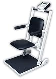 Detecto Digital Flip Seat Euro Chair Scale w/ wheels, in Pounds and Kilograms, Model 6876