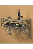 Wall-mount Wine Rack 28w Rustic Iron