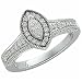 14Kt White Gold Marquise Diamond Engagement Ring