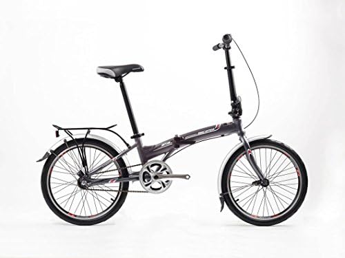 Shimano 7 Speed Aluminum Frame Folding Bike, 20" Wheels (Black)