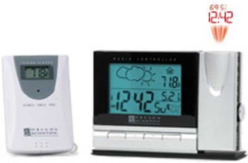 Oregon Scientific BAR338PA ExactSet Projection Clock with Cable-Free Weather Forecaster