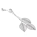 316l Surgical Steel 14g Crystal Hollow Triple Leaf Long 93mm Elegant Belly Button Ring Navel Bar