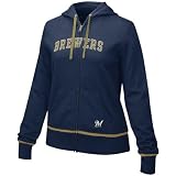 Nike Milwaukee Brewers Ladies Navy Blue Full Zip Fan Sweatshirt