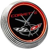 Corvette C5 Emblem Neon Clock