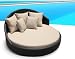 Outdoor Wicker Patio Furniture Pool Lounge All Weather Round Double Bed Set