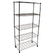 Seville Classics Chrome Mobile 5 Shelf Storage Unit