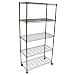 Seville Classics Chrome Mobile 5 Shelf Storage Unit