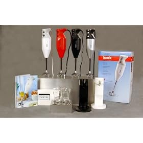 Bamix 391200 deluxe hand mixer in white.