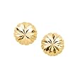 14K Yellow Gold 10 MM Half Ball Earrings