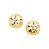 14K Yellow Gold 10 MM Half Ball Earrings
