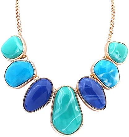 hadlook Crystal Rhinestone Bib Chunky Statement Necklace for Women