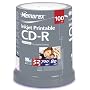 Memorex 827523-100 CD-R Printable 52x 100 pack Cakebox