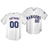 Rangers Majestic MLB Custom Authentic Home Jersey - Men's