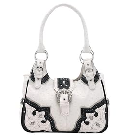 Click here to buy Lou-Ella Petticoats and Pistols Collection Designer Medium Shoulder Bag Trimmed in Silver by Lou-Ella.