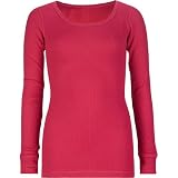 FULL TILT Ribbed Girls Long Sleeve Tee - Berry