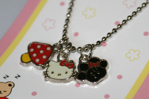 Hello Kitty Necklace - Mushroom & Paw