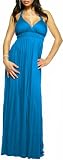 Maxi Boho Blue Summer Halter Beach Party Long Dress