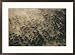 An aerial view of a herd of wildebeests Subject Framed Art Poster Print by Chris Johns, 29x21