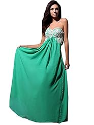 Strapless Applique Beaded Belted Backless Pleated Chiffon/Satin Evening Dress/Prom Dress 